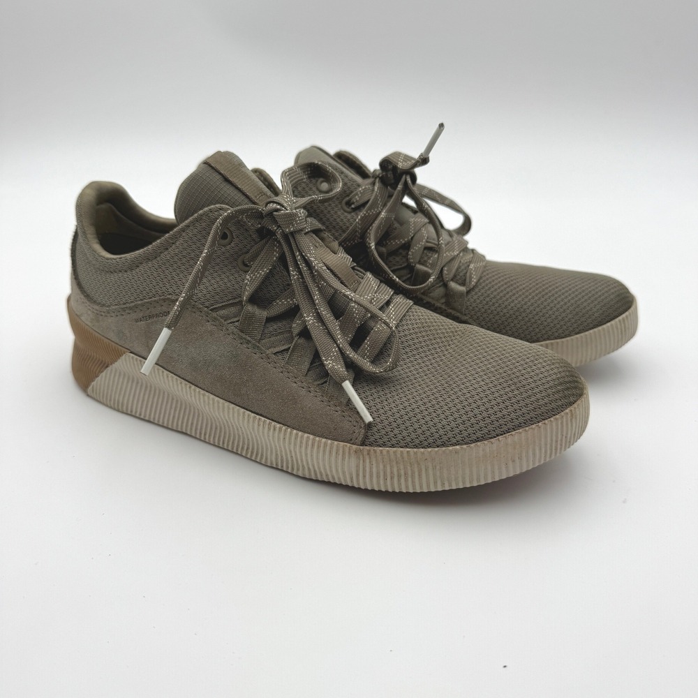 Sorel Out 'N About Plus Lace Sneakers Women 7.5 Waterproof Sage Green NL4090-365 - Picture 2 of 11
